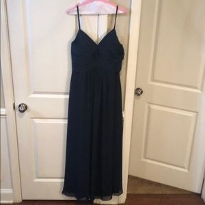 Azazie Paola bridesmaid dress size 12 dark navy
